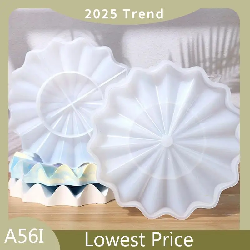 【Ship Within Home Decoration Silicone Tray Mold Epoxy Resin Mold Hollow Bowl Stone Silicone Mold