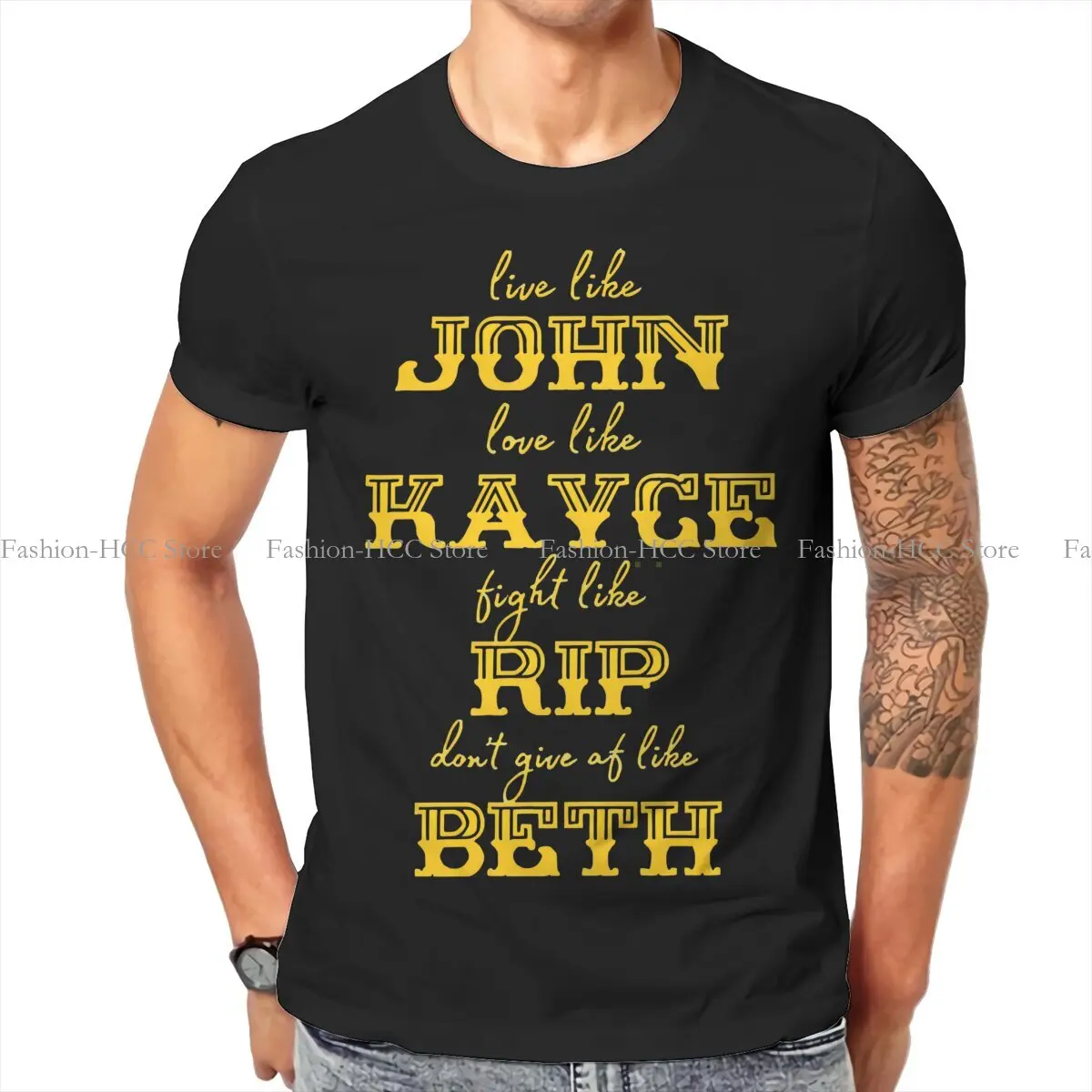 Yellowstone Dutton Ranch TV Show TShirt Beth Live Like John Flight Like RIP Live Like Kayce Elegant T Shirt Leisure Men Tee