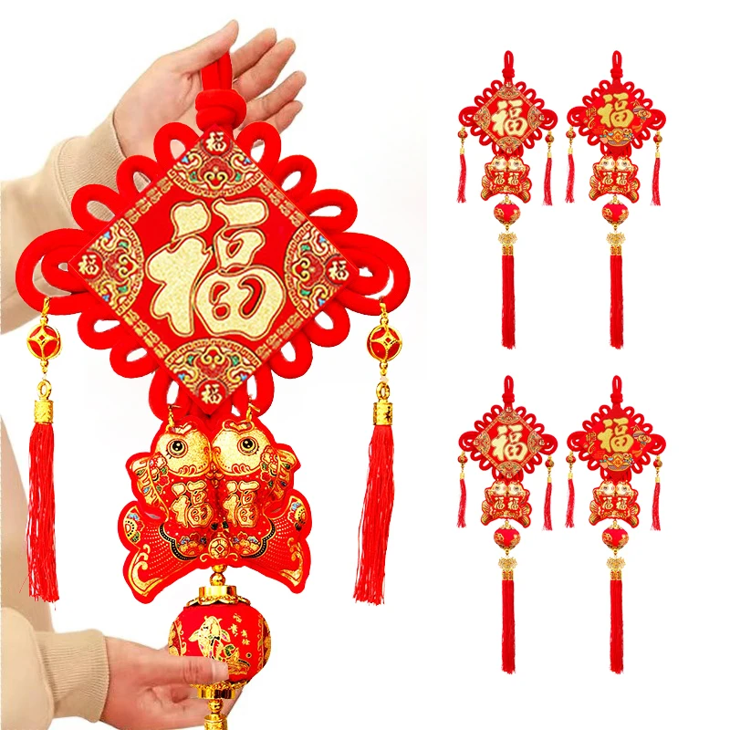 1/2pcs Lucky Carp Hanging Decoration for Chinese New Year 2025 Household Festive Ornaments Best Wishes Blessing Lunar New Year - Image 2