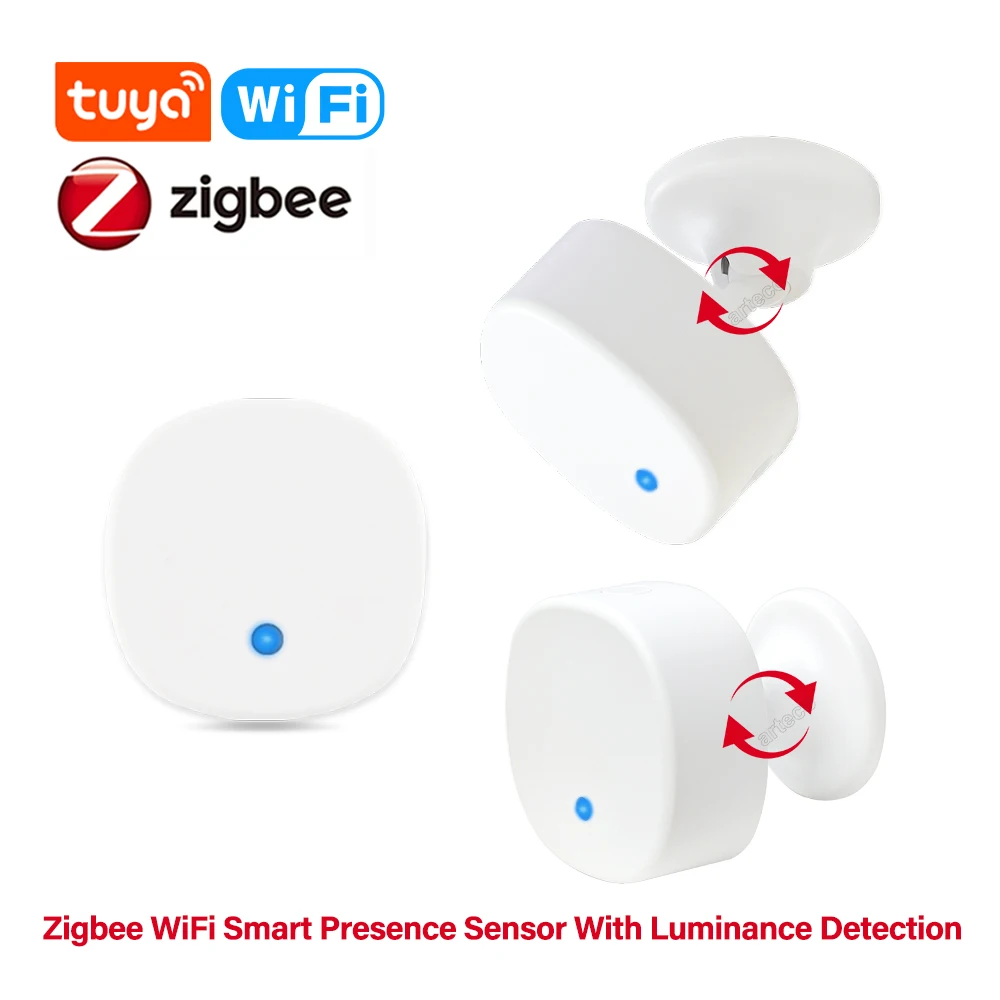 Tuya Zigbee Human Presence Detector WiFi Smart Life MmWave Radar Motion Sensor With Luminance Distance Detect Monitor Breathing