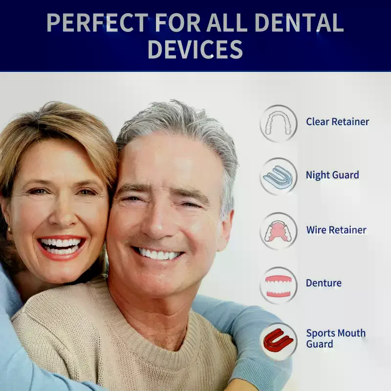 Denture Cleaning Tablets Teeth Brightening Freshen Breath Oral Care Stain Remover for False Teeth