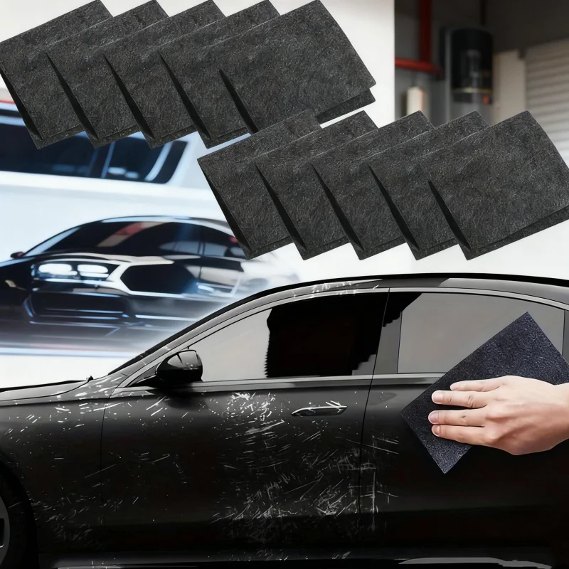 10 Stück Nano-Magisches Tuch zur Reparatur von Autolack- und Bootslack-Kratzern, ideal zum Reinigen und Polieren von Lack, Autoreparaturtuch für Fahrzeugpflege