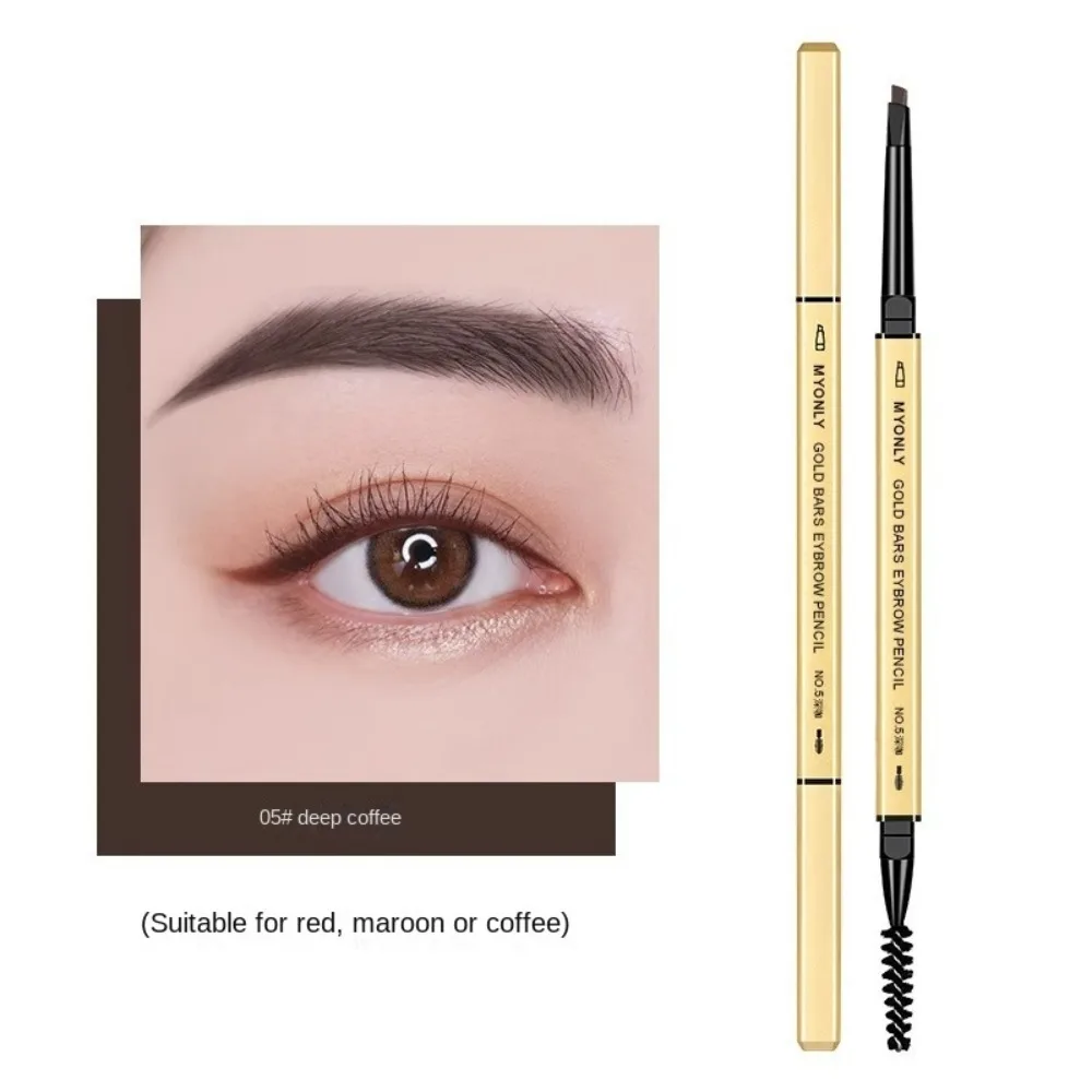 Crayon à sourcils Double extrémité étanche, résistant aux taches, stylo à sourcils durable, lisse avec brosse, bâton à sourcils