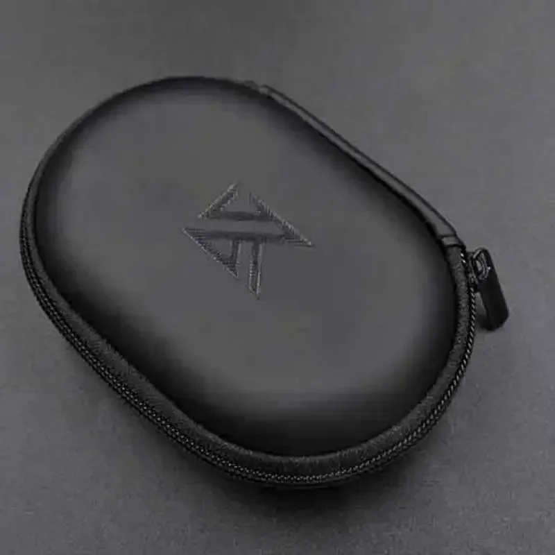 1Pc/2Pcs Earphones Oval Storage Bag Wired Headphones PU Zipper Storage Box Portable Hold Case Container For BA10 AS10 ES4