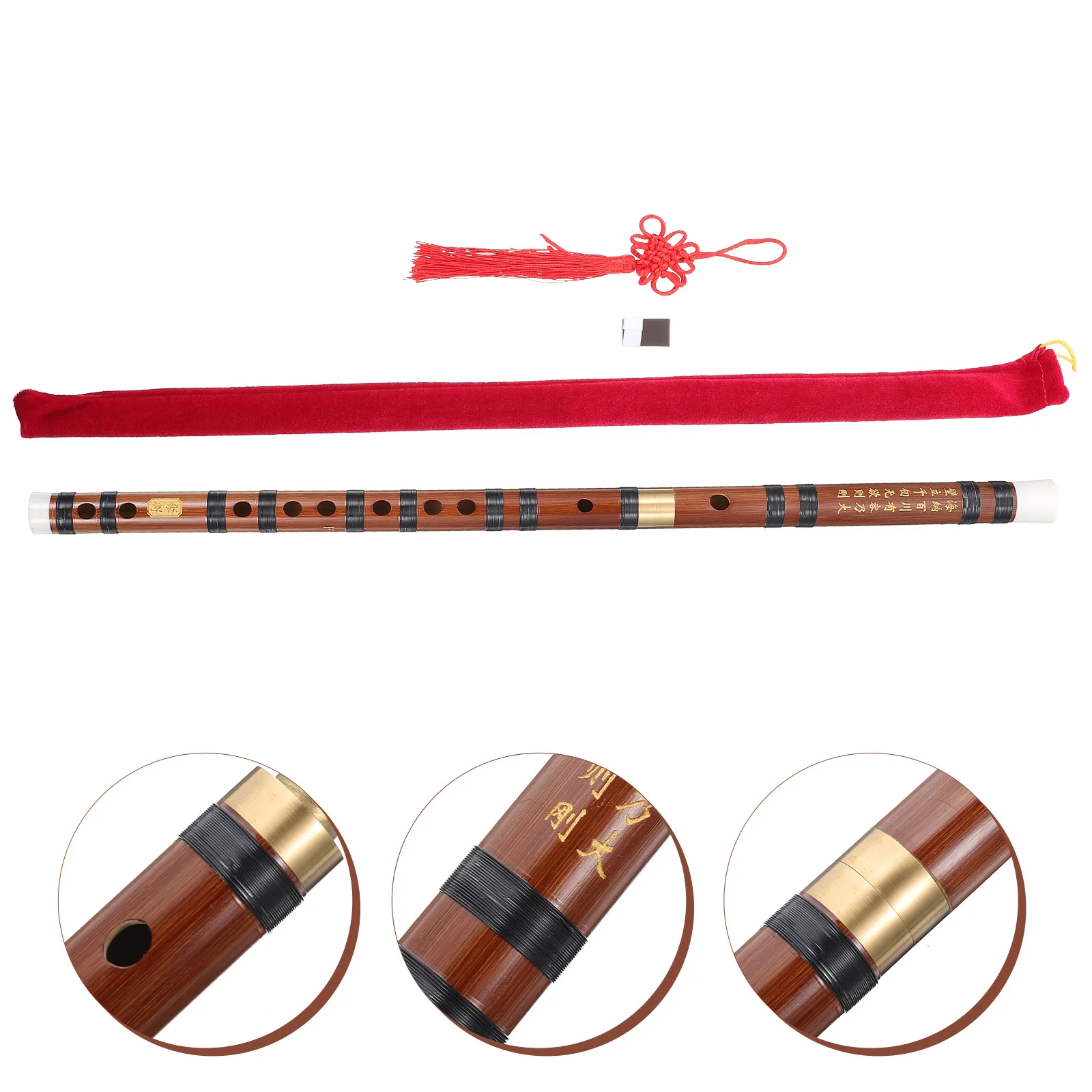 

1Set Portable Bamboo Flute Chinese Style Lightweight Durable Beginners Introductory Practicing Instrument