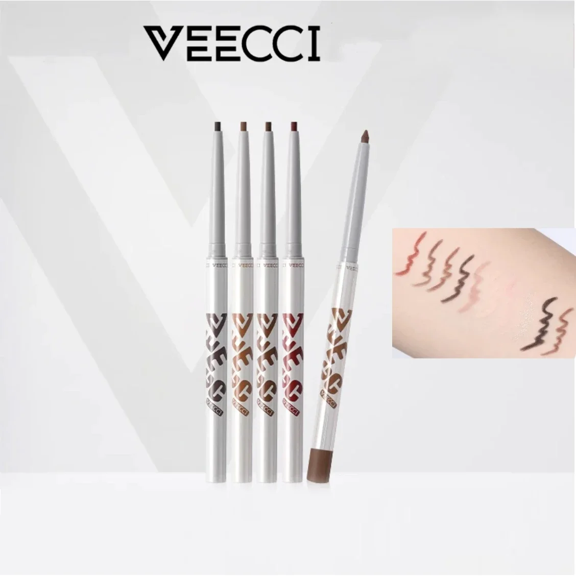VEECCI Eyeliner Pencil Not Easy to Smudge Waterproof Eyeliner 10 Colors Eye Makeup Cosmetics