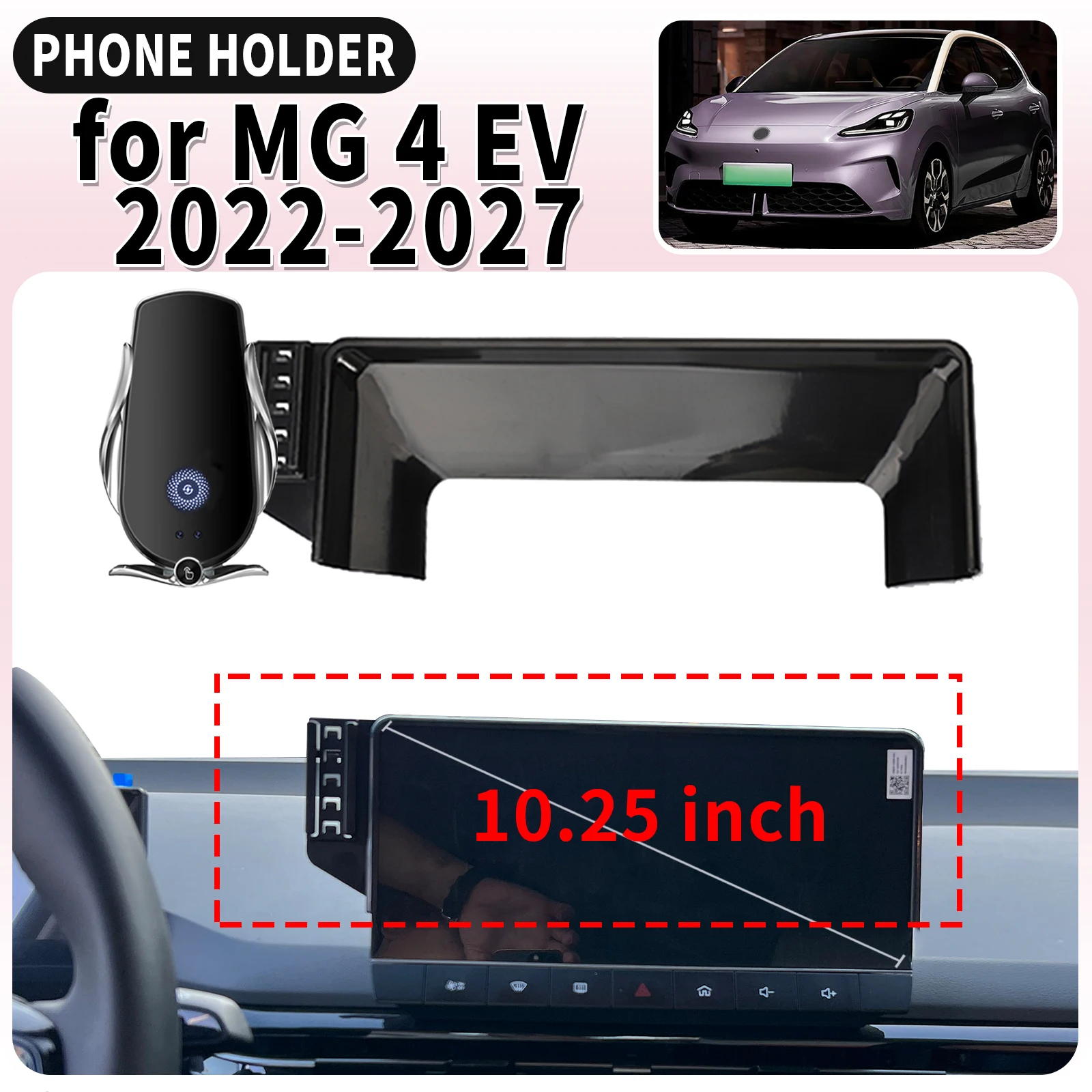 

fit for MG 4 EV 2022 2023 2024 2025-2027 Screen Base Mount Phone Holder Dedicated Clip-On Navigation Bracket Car​​ accessoires