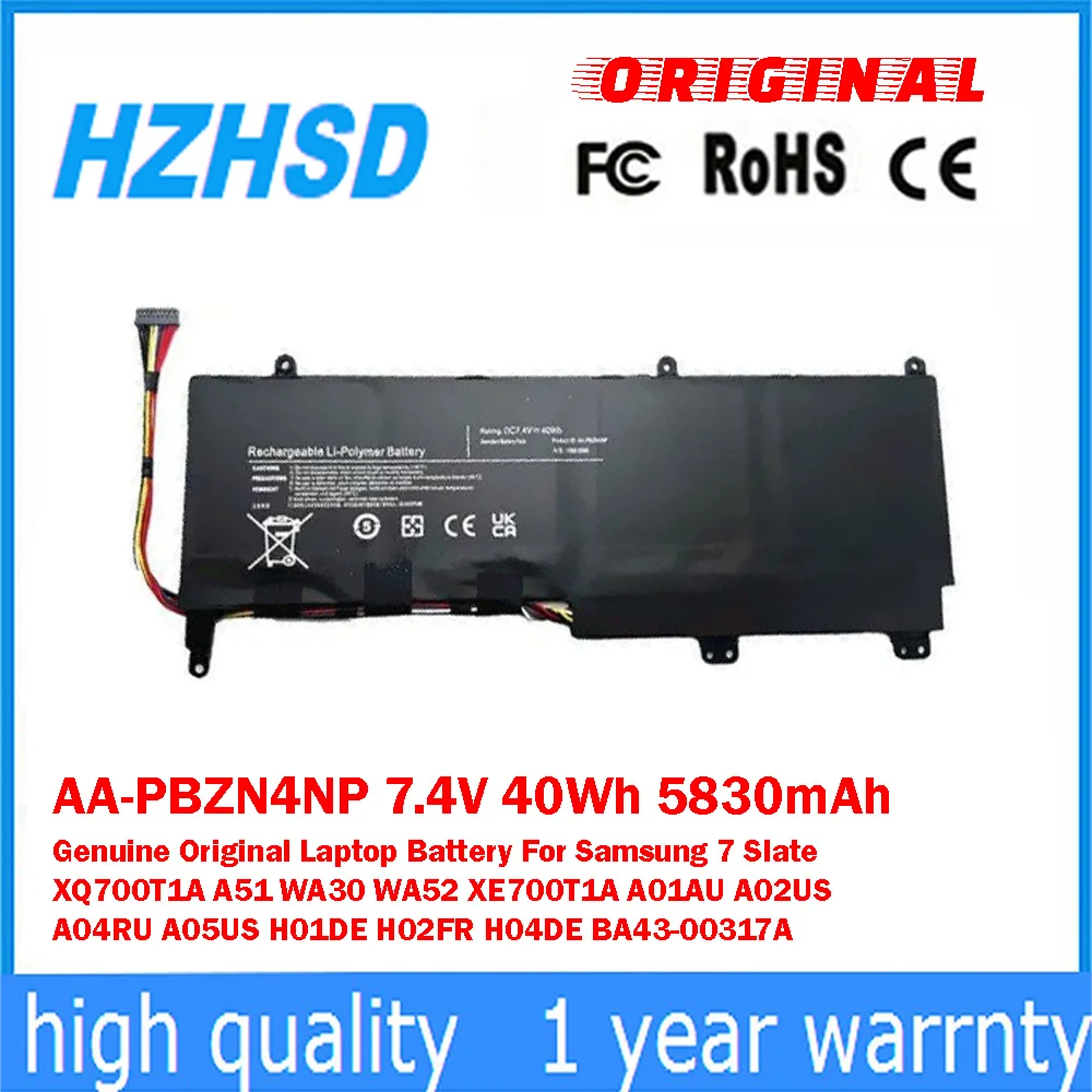 

AA-PBZN4NP 7.4V 40Wh 5830mAh Оригинальная батарея для ноутбука Samsung 7 Slate XQ700T1A WA30 WA52 XE700T1A A01AU A02US A04RU