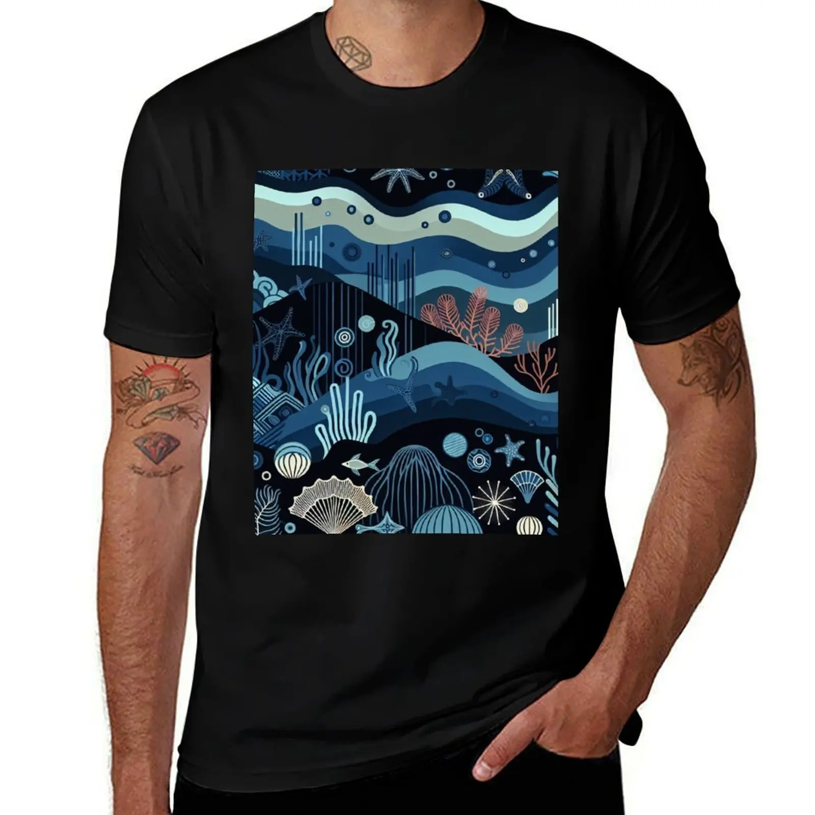 

Midnight ocean T-Shirt graphics funny meme t-shirts Clothing men workout shirt