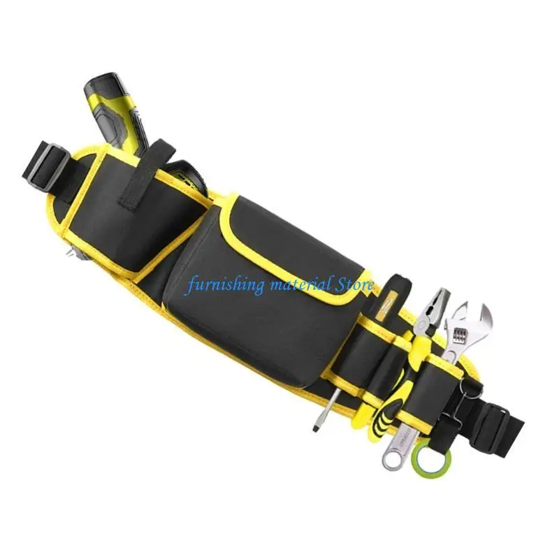 

Y5GD Tool Electrician Waist Belt Bags Oxford Cloth Work Aprons Craftworks Electrician Tool Maintenance Accessories