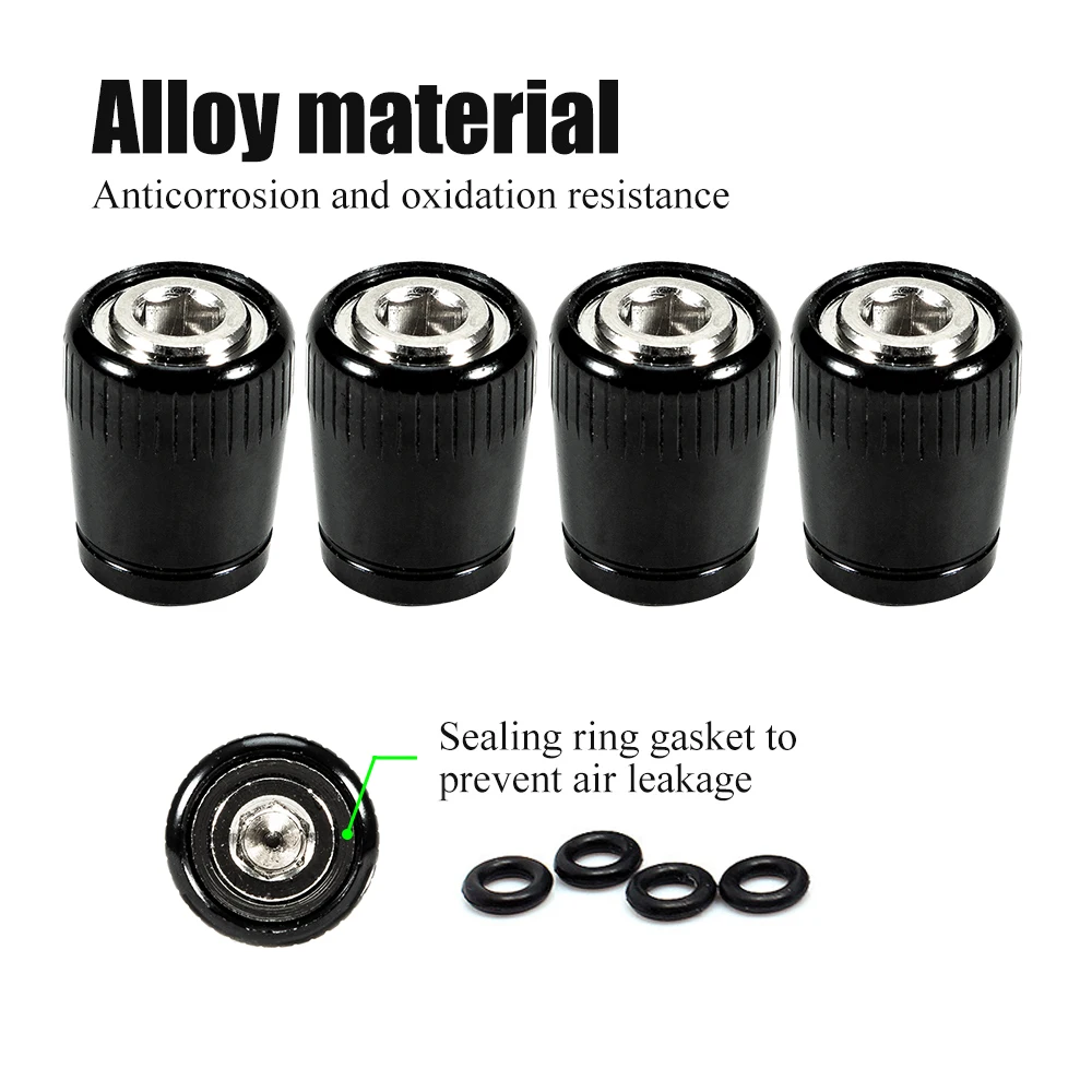 DSYCAR 4Pcs/Set Car Styling Zinc Alloy Anti-theft Sport Car Tire Valve Caps Wheel Tires Tire Stem Air Cap Airtight Covers