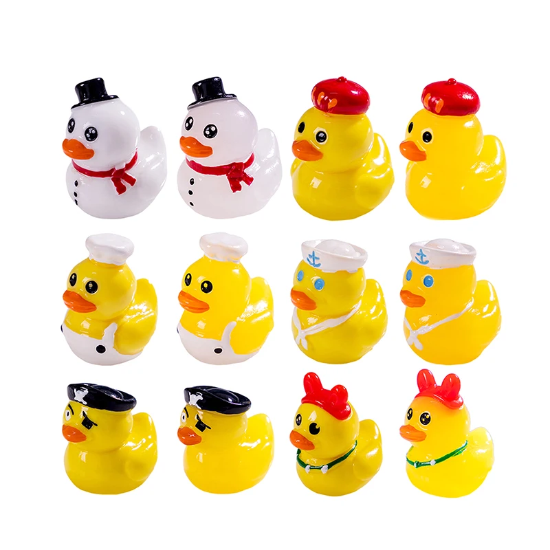 Luminous Mini Yellow Duck Small Ornament Miniature Animal DIY Home Decoration Accessories Kawaii Desktop Decoration Gifts image 6