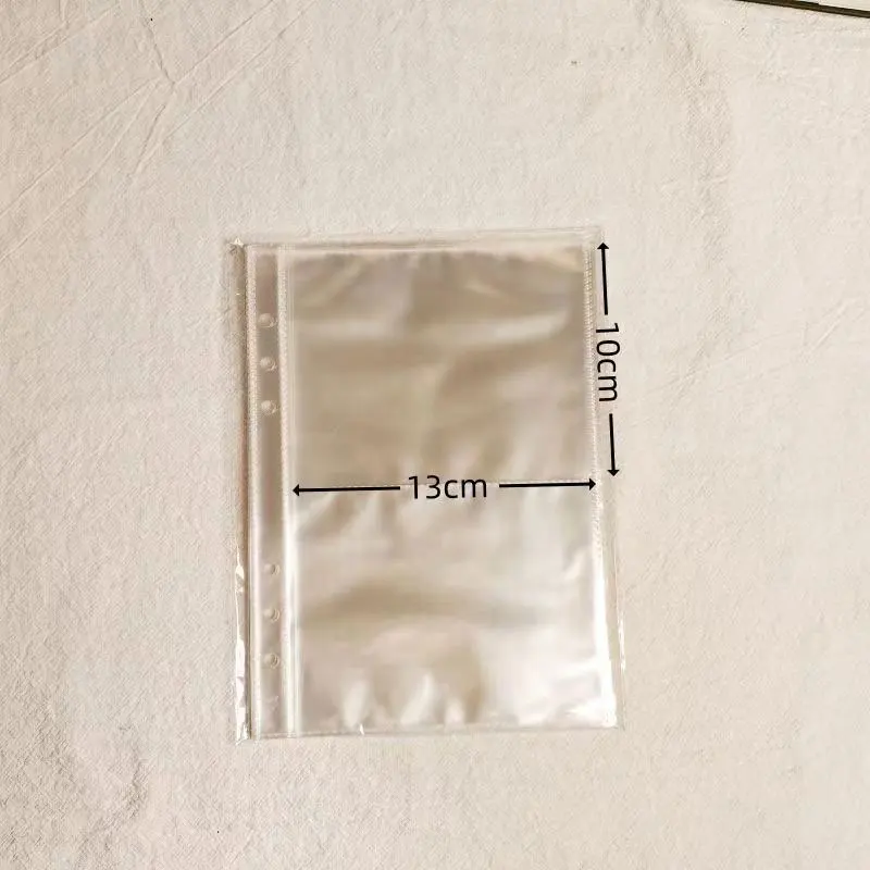 30pcs A5 Clear Photo Album Refill Pages Card Protector 6 Hole Binder Loose Leaf Transparent Sheet Double Side Pockets Organizer