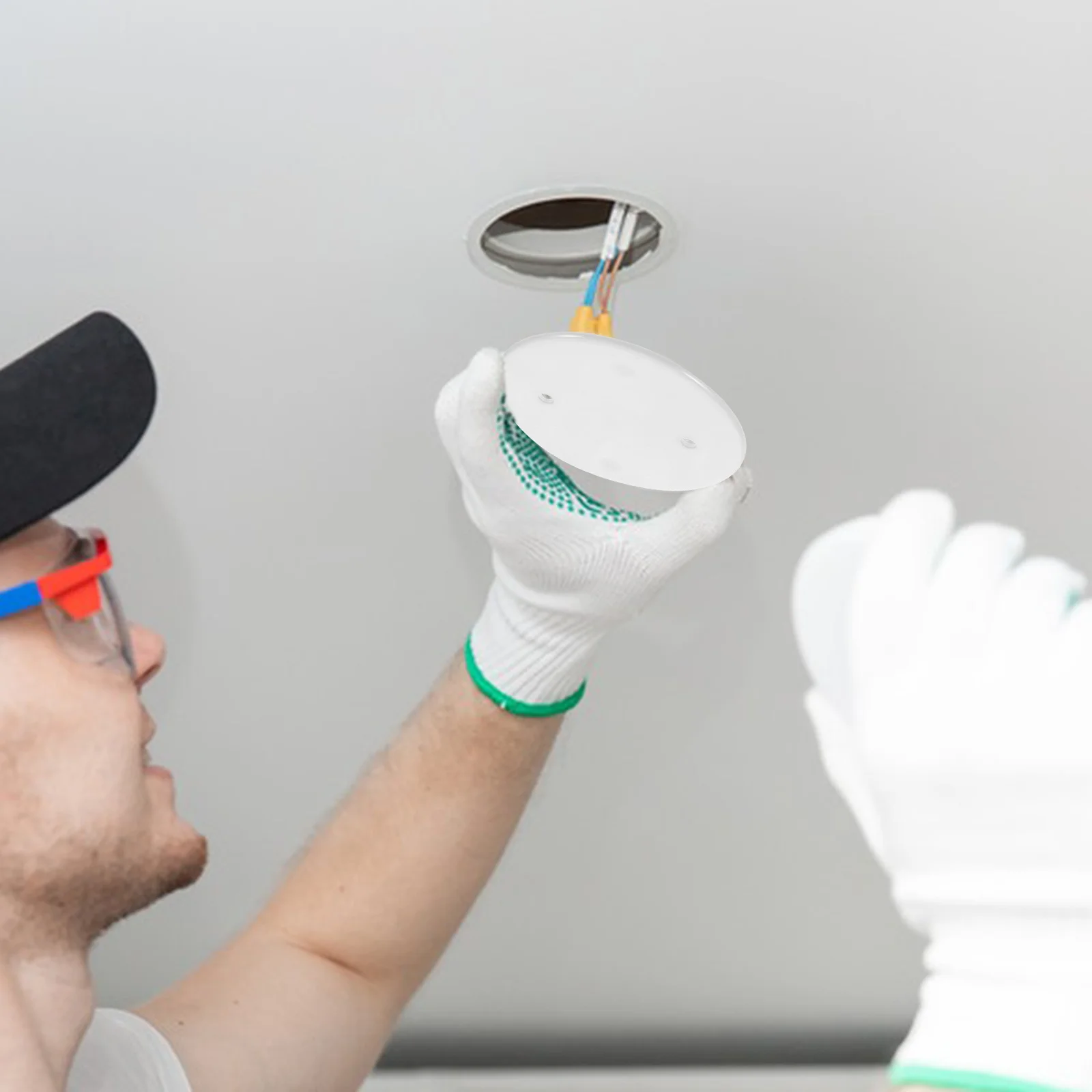 

30Pcs Octagonal Ceiling Cover Plates High Temp Resistant PP Electrical Box Cover Wall Protector Ceiling Fan Socket Replacement