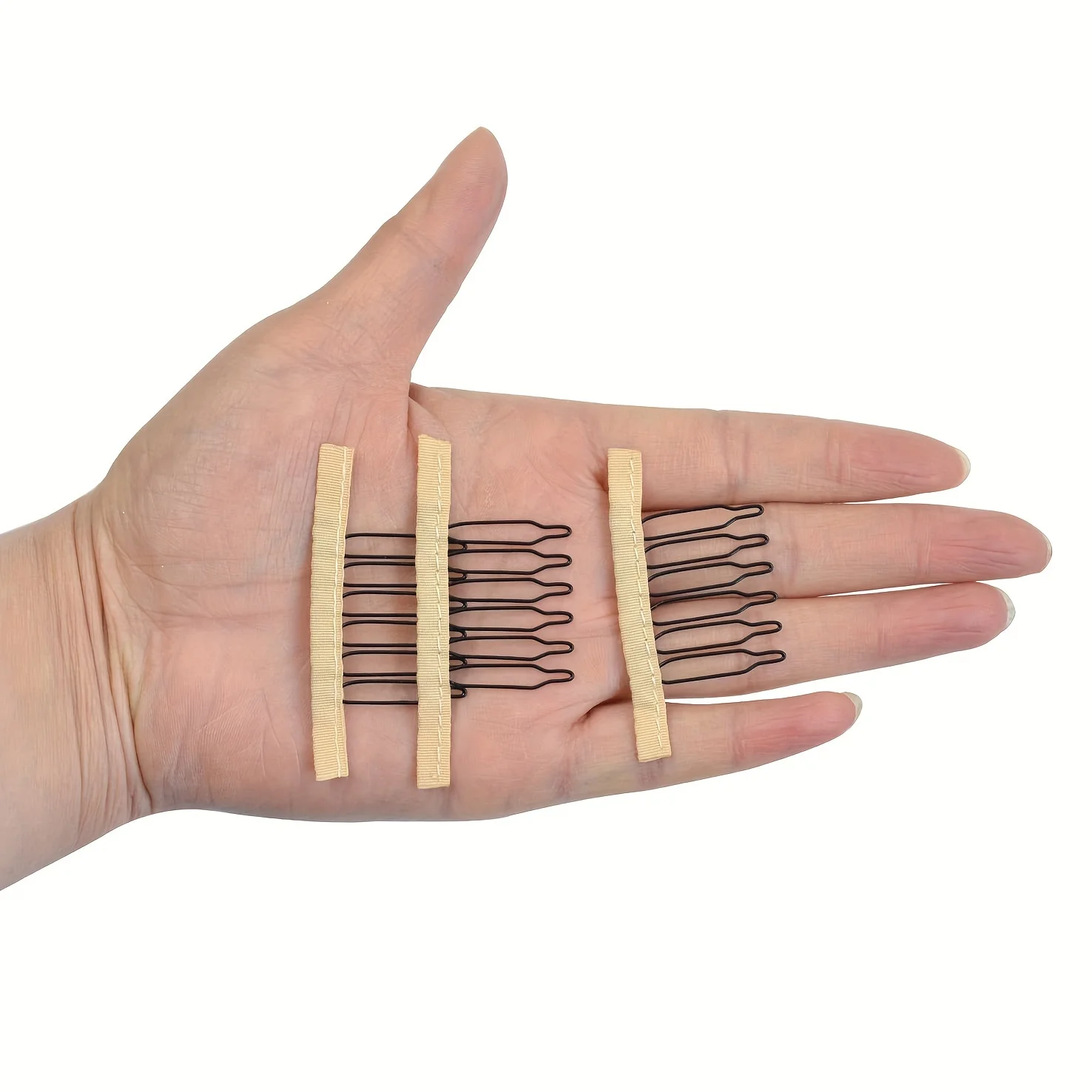 10/20/50Pcs วิกผมหวี Secure วิกผม 6 ฟันหวีวิกผมคลิปผ้าสําหรับทําหมวกวิกผมวัสดุเหล็กคลิปหวีสําหรับผม