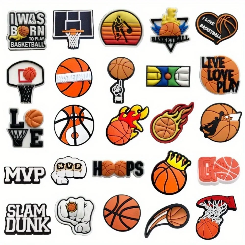 

25Pcs Basketball Shoes Charms for Croc, Shoe Decoration Charms, Sports Shoe Accessories Charms for Men Boys Party Favor