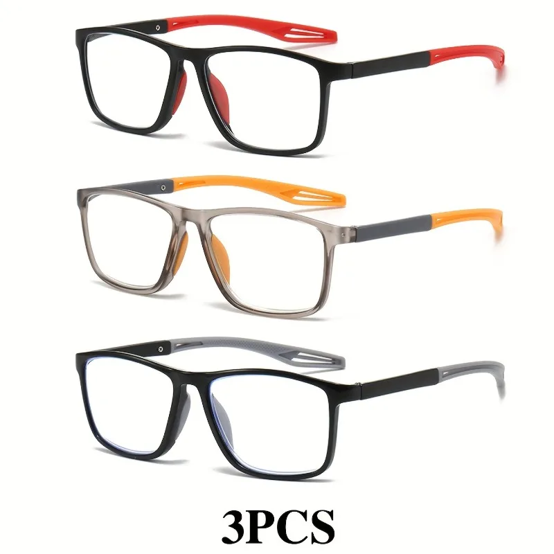 3 Pairs of New Sports Presbyopia Glasses Fashionable and Simple Presbyopia Glasses Middle-aged and Elderly Men's and Women's