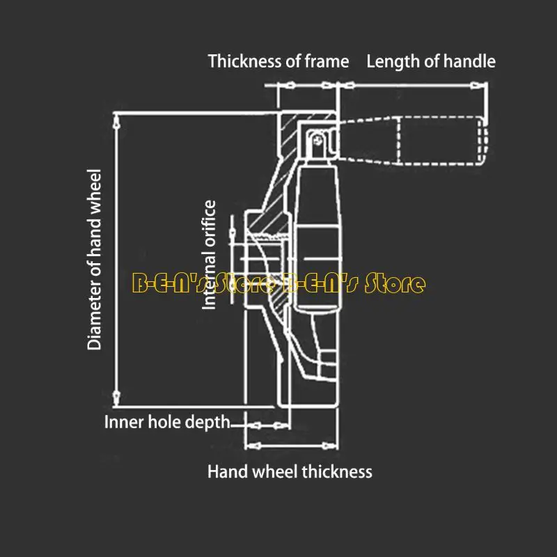 Y1AD مخرطة مضادة للانزلاق عجلة عقارب باكليت مقبض دوار 80/100/160 مللي متر #2