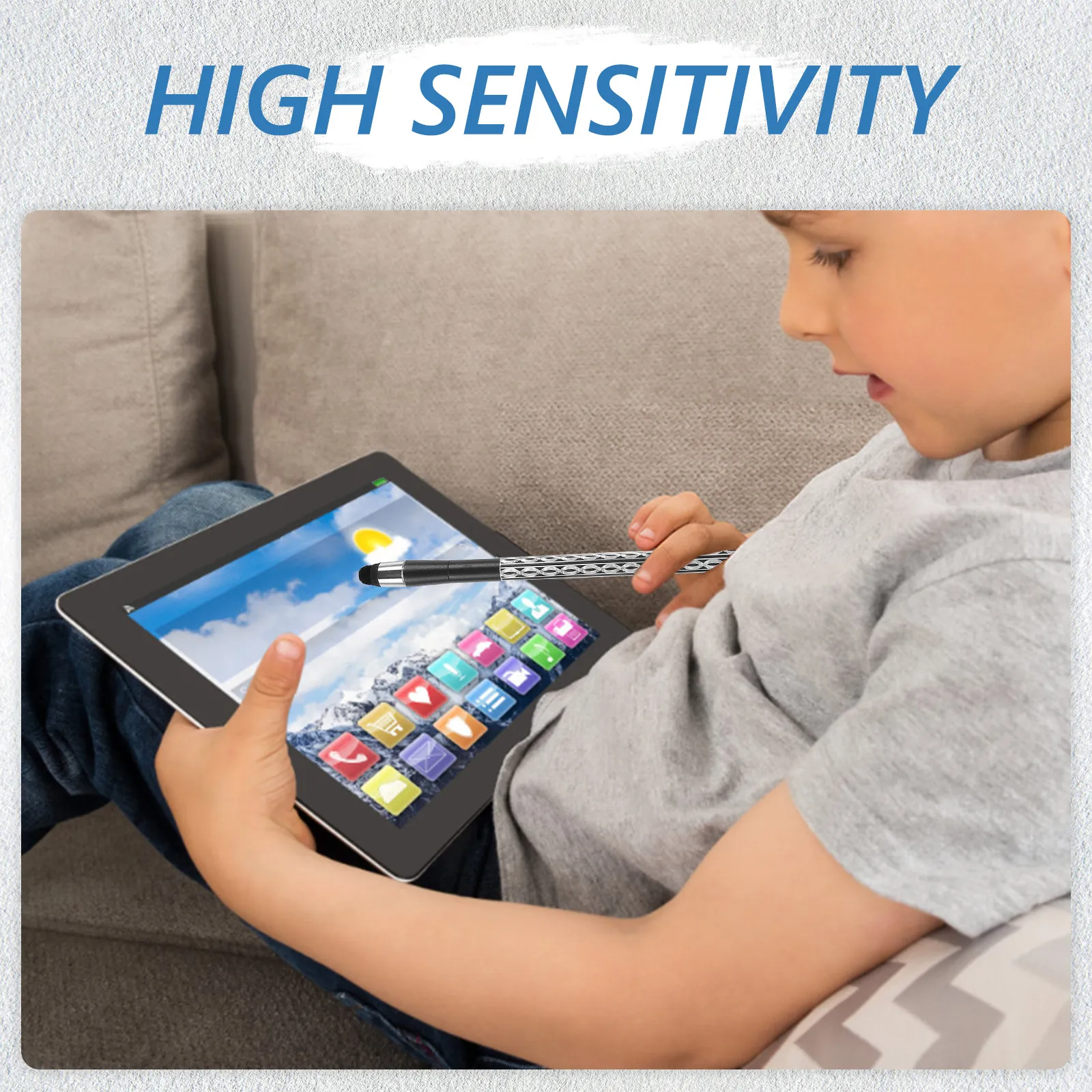 Capacitive Touch Screen Stylus Pen Retractable Lightweight for Tablets Phones Laptops Online Classes Drawing Writing No Battery