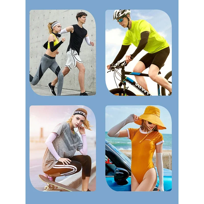 1-5 أزواج أكمام أذرع تبريد تدفئة الرياضة كم الشمس UV حماية غطاء اليد التبريد دفئا تشغيل الصيد الدراجات Mangas Para Brazo #5