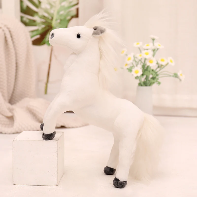 모조 사랑스러운 말 봉제 인형, 귀여운 동물 인형, 휴일 생일 선물, 만화 말 인형, 홈데코 베개