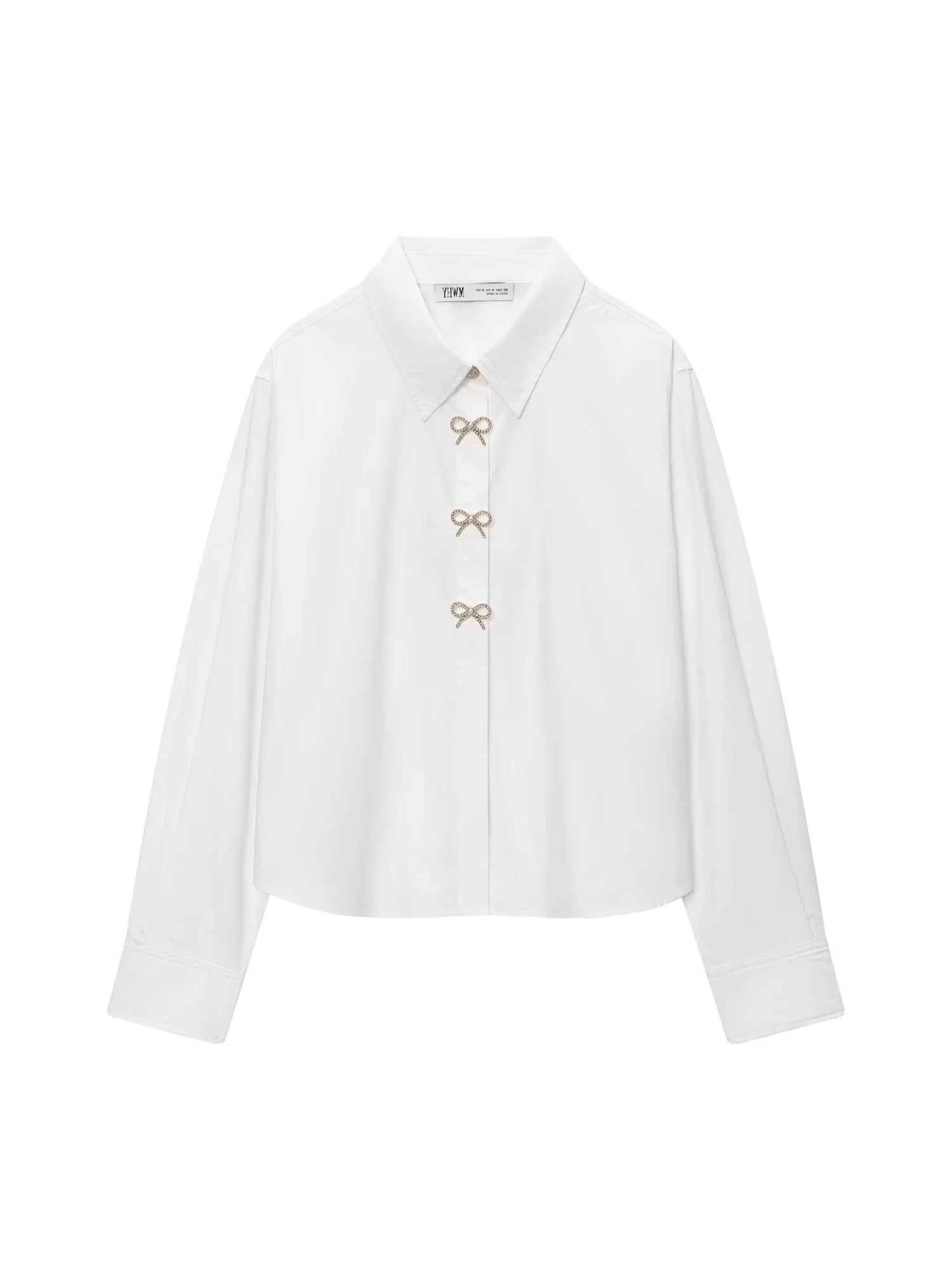 

Женские белые рубашки с воротником поло, блузки Y2k, винтажные элегантные эстетичные однотонные рубашки с длинными рукавами 2000-х годов, весна-осень