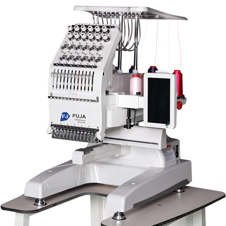 Apparel Embroidery Machine 12 Needles Home Use Single Head Caps Clothes Baseball Computerized Embroidery Machine