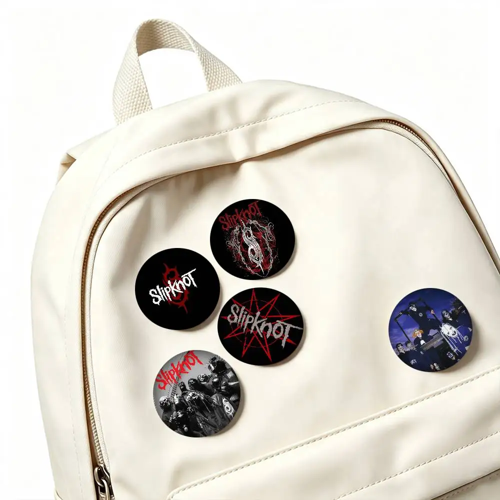 S-Slipknot Metal Band 25mm 32mm 44mm 58mm 75mm Brooches Badges Pins for Accessories Gift