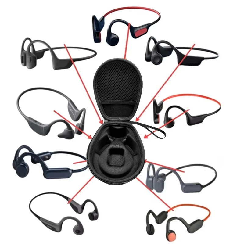 Bone Conduction Earphone Storage Bag Soft EVA Headphone Earbuds Protector Storage Bags