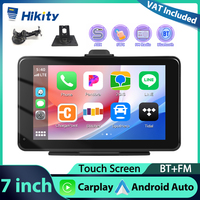 Hikity 7'' Touch Screen Car DVR Dashboard Carplay Android Auto Smart Screen Player FM BT WIFI AI Voice Rear View Car Monitor