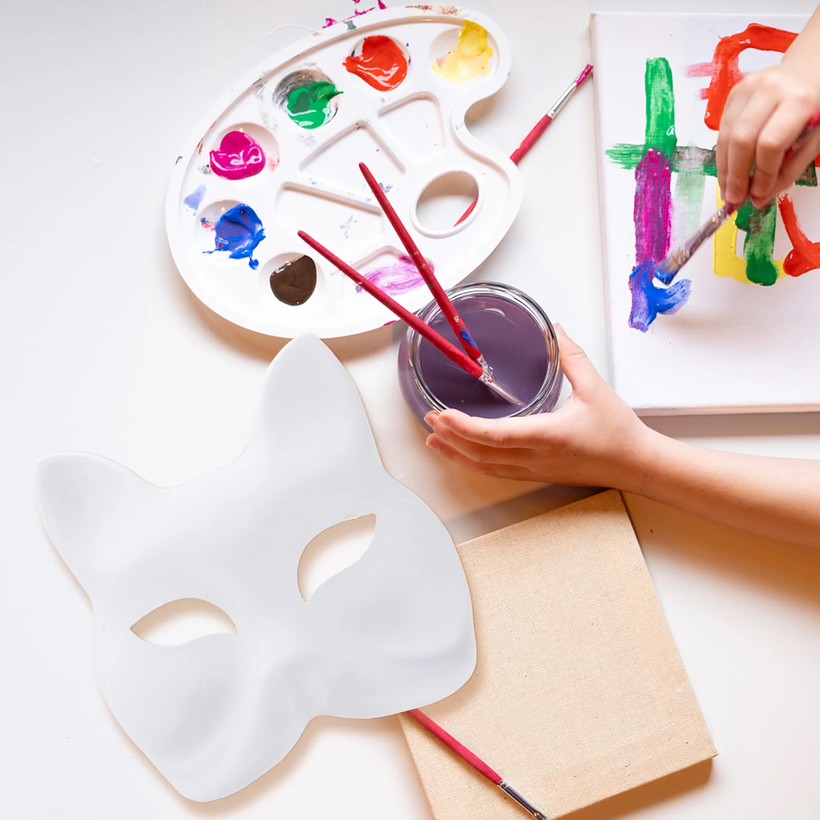 

12 шт., маски для животных, сделай сам, пустые белые вечерние маскарадные принадлежности для Хэллоуина, косплей, белая маска для вечеринки, маска для рисования