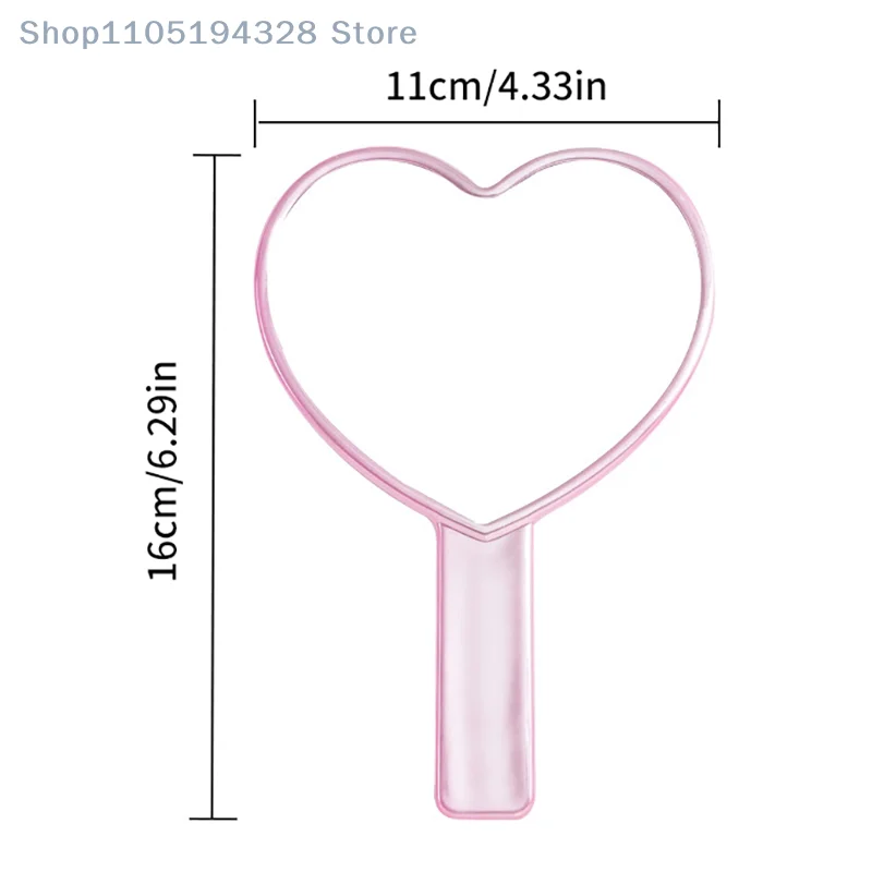 [MP] 1 pz specchio per trucco portatile specchio a forma di cuore d'amore manico femminile trucco strumenti di bellezza cosmetica specchio per trucco cosmetico portatile