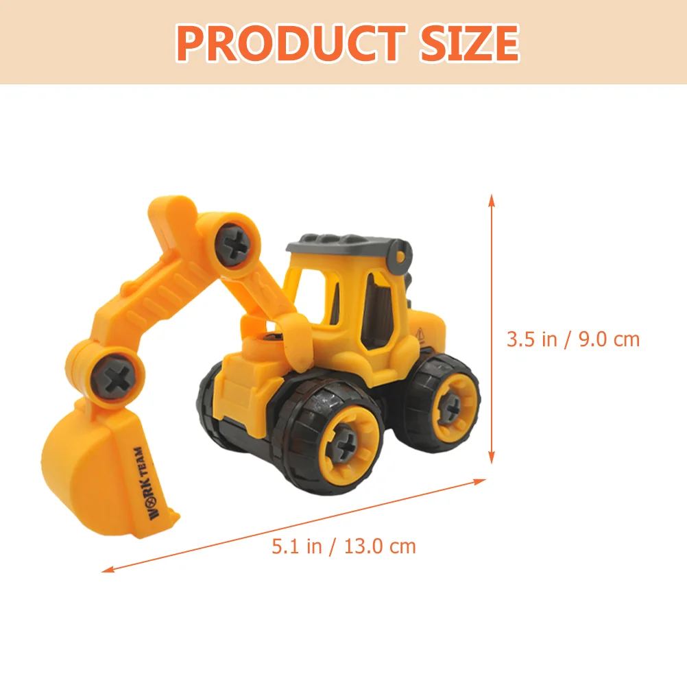 2 Pcs Excavator Ornaments Birthday Decor Party Decorations Sand Digger Construction Toy Cake Christmas