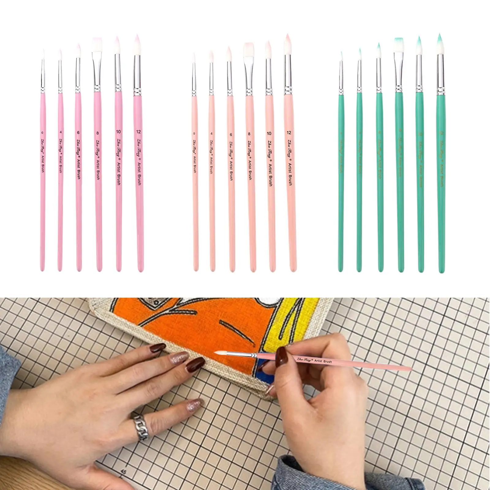 ชุดแปรงฟูมุอิ ซูคัลเลอร์รายละเอียด กระดานงานฝีมือที่เหนือกว่า สีน้ำ