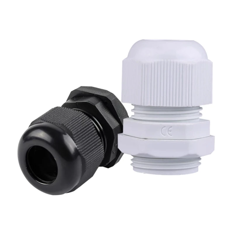 White nylon waterproof electric cable gland connector, 1/2/5/10PCs, pg16pg9pg25pg36 27 image 6