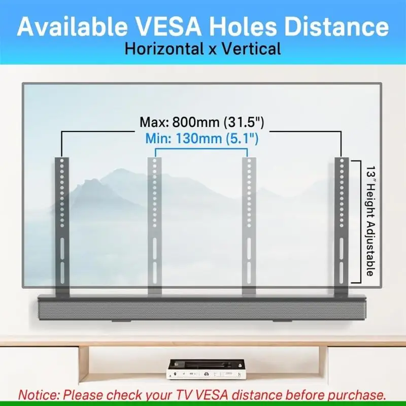 

Крепление для телевизора на саундбар, держатель для пульта дистанционного управления, быстрая сборка, металлический каркас, экономия места, регулируемое крепление на саундбар, замена