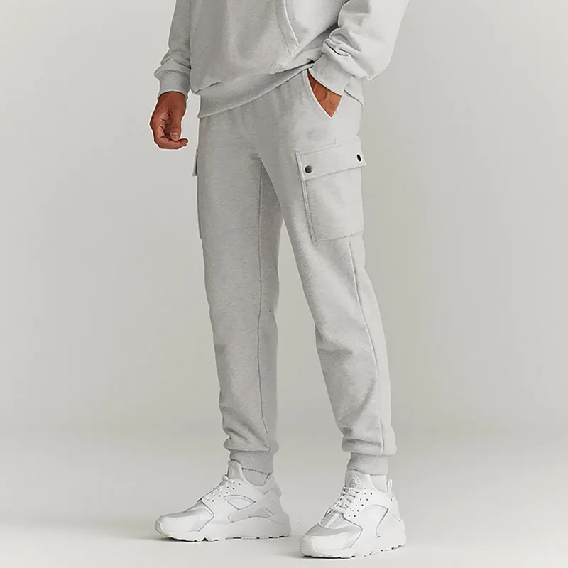2024 Men's Wear New Men's Work Pants Sports and Casual Long Pants Men's Elastic Slim Fit Tie Feet Pants trousers Men's Pants
