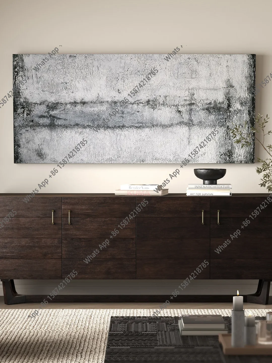 X65 Imported Furniture: Nordic Expression Solid Wood Oak TV Cabinet, High-end Retro Medieval Sidecabinet Designer Model