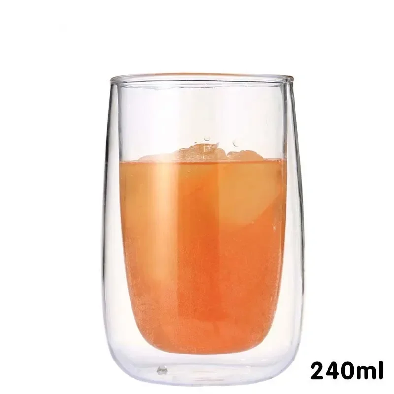 Wine Glasses Drinking Tumbler, Whiskey Vodka Cup, Coffee Juice Water Cups, Tea Creative Mug, Double Bottom Glass, Home