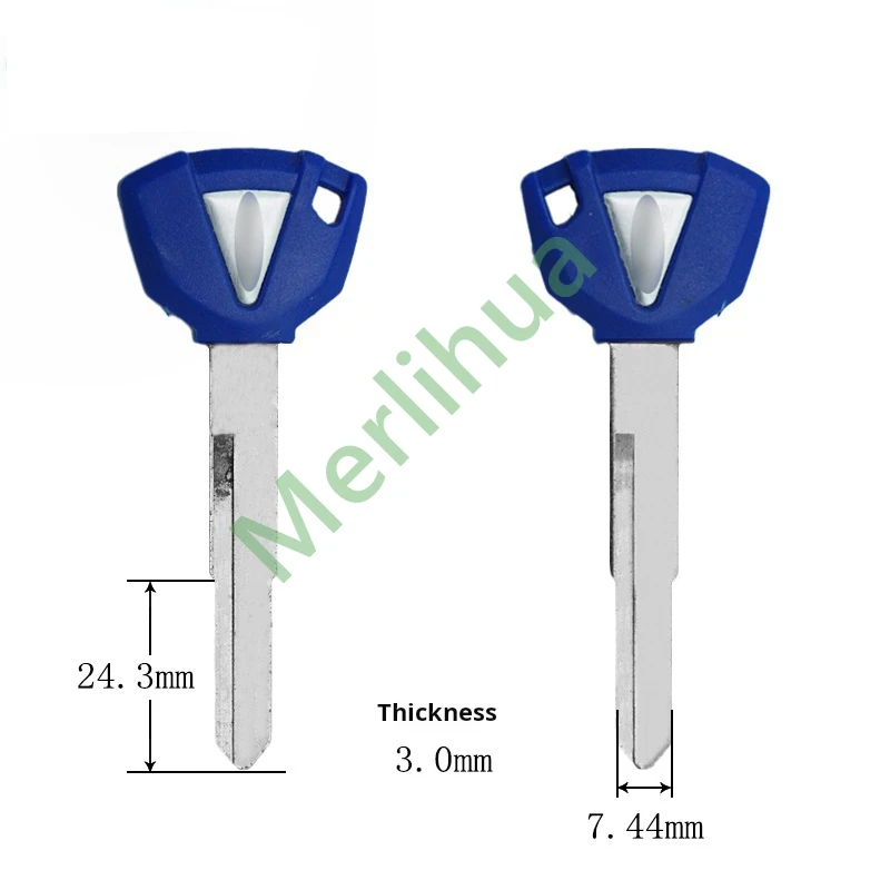 Llave de motocicleta Kawasaki, adecuada para: embrión de llave de motocicleta Kawasaki Ninja NINJA400 600 Z400 Z800 Z900 Z1000 (puede instalar chips)