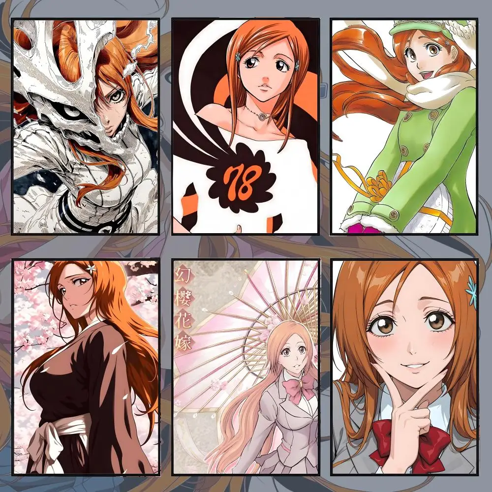 Character O-Orihime I-Inoue Poster PP Self Adhesive Decorative Poster Waterproof Waterproof for Apartment Bedroom
