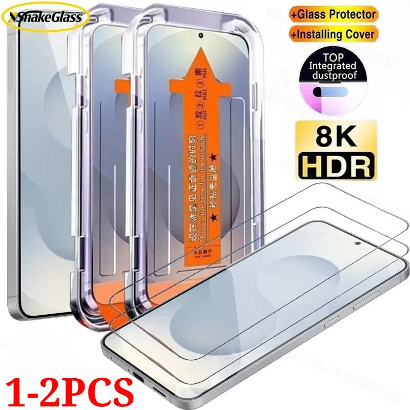 

1-2PCS Dust-Free Easy Install Screen Protector for Samsung Galaxy S26 Ultra/S25 FE/S24/S23/A56/A36/A26/A17/A16/A07/A55, HD Glass