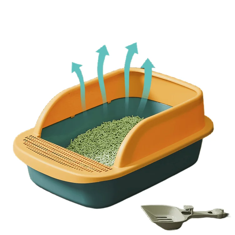 

Newest Custom Extra Super Large Semi-closed Cat Litter Box Anti-splash Cat Toilet Cat Litter Box