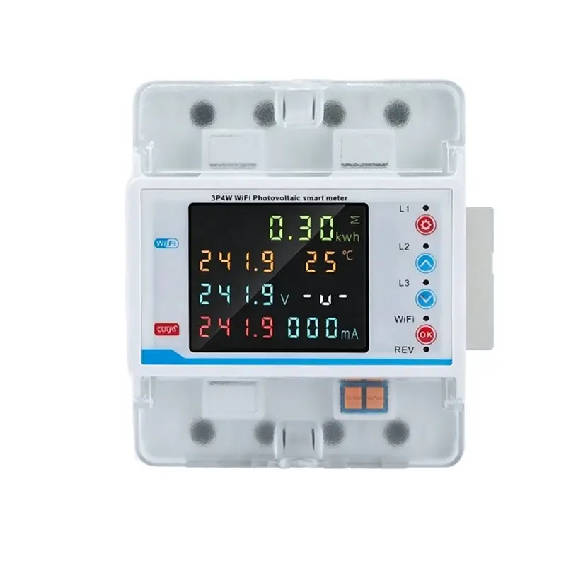 YANA50I Leakage Protection Over Under Voltage Protector Relay Switch 3 Phase Tuya Wifi Smart Bi-Directional Energy Power Kwh Met