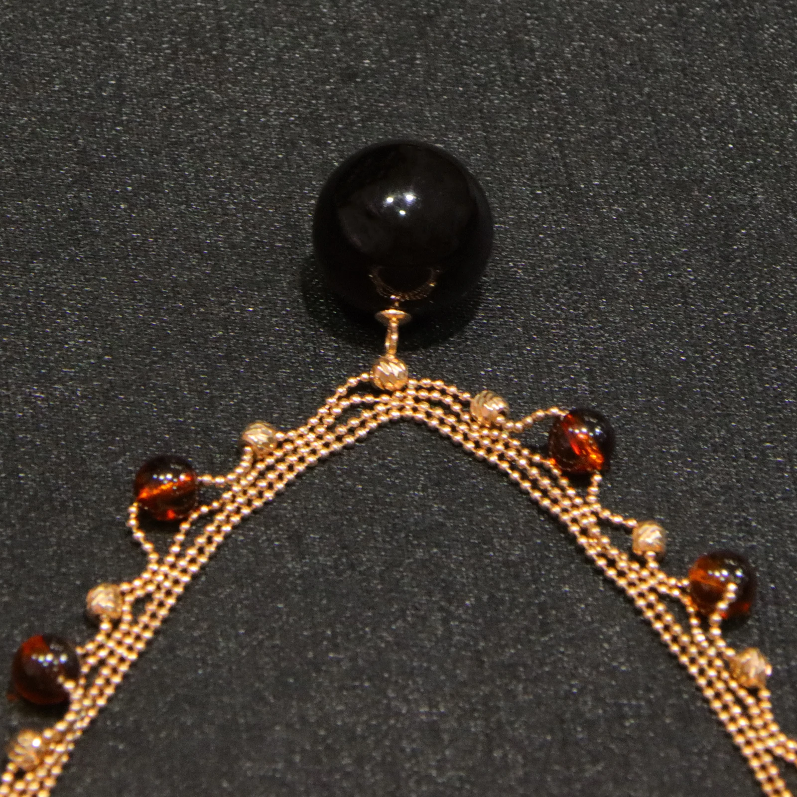 Natural Violet Amber Sterling Silver Pendant 15mm Round Bead Handcrafted Jewelry Gif