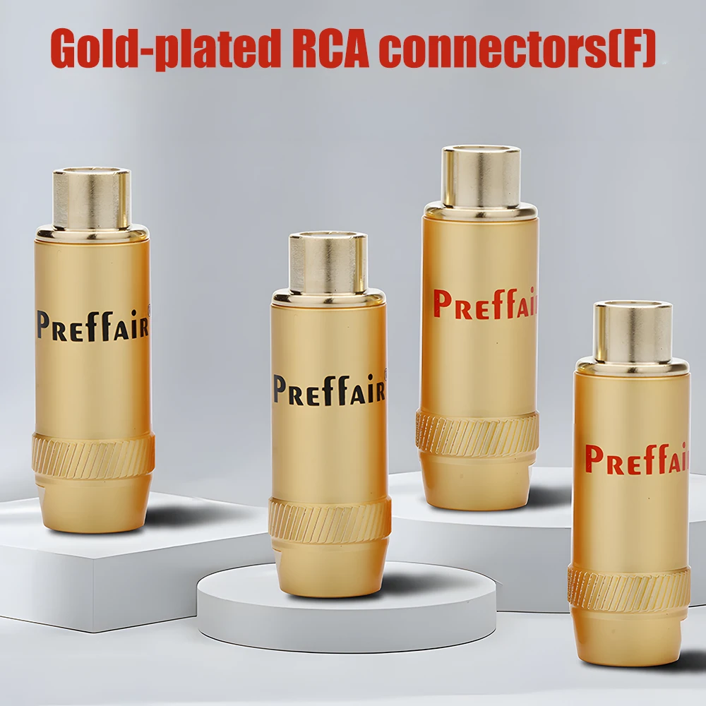 

Preffair 4 шт. 24 К позолоченный гнездовой разъем RCA, штекер аудиокабеля, гнездовой высококачественный адаптер RCA для «сделай сам», видео, аудио кабель