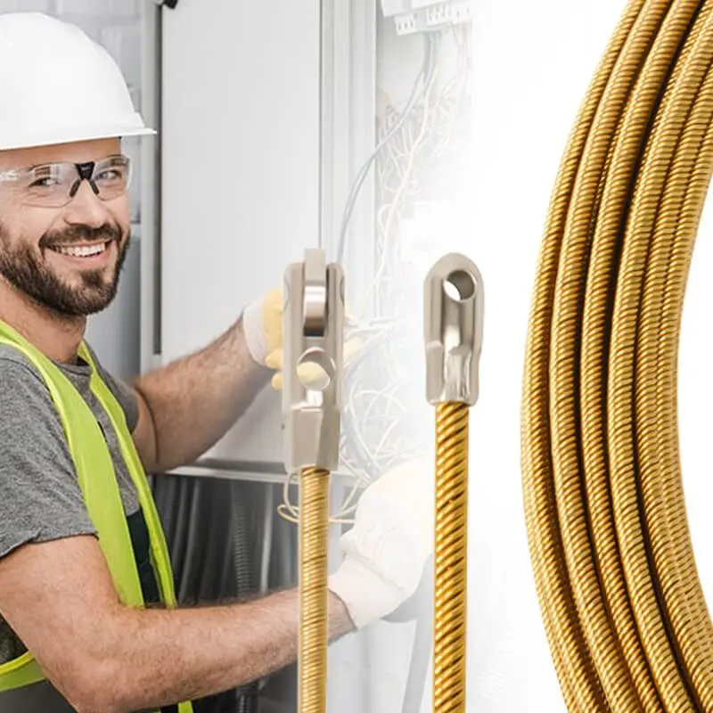 Imagem -03 - Dispositivo de Puxar Corda para Eletricistas com Polia Fio Universal Escuro Extrator de Cabo Elétrico Mola Completa Alta Elasticidade