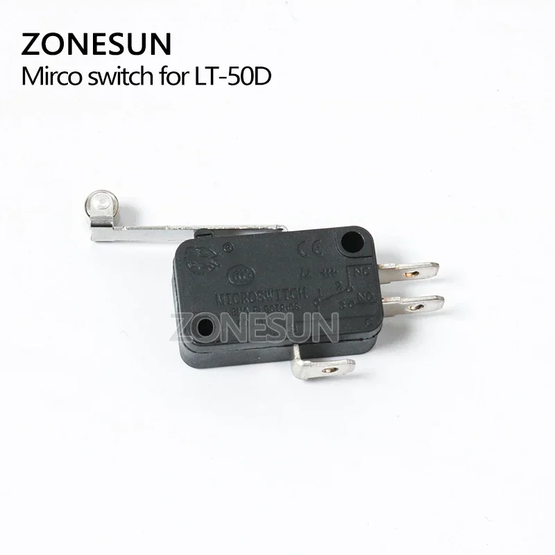 

ZONESUN LT50 LT50T LT50D LT50DT black Mirco Switch with Handle Belt Electric Limit Switch Use for Labeling Machine Switch
