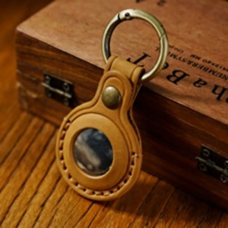 A23F-Vintage Leather For Airtag Case For Airtag