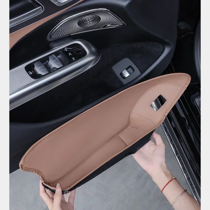 

for W214 Car Door Side leather Storage Box Front Car Door Slot Storage Organizer for Mercedes-Benz E-Class W214 E300L E260